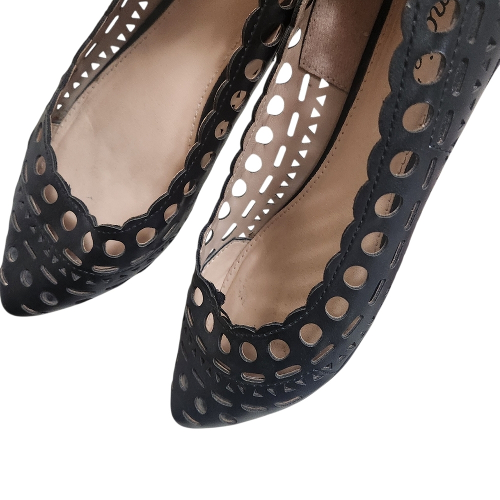 Candie's Shoes Slip On Flats Womens 7 Black Geometric Cut-Out Design Balletcore - Picture 6 of 9